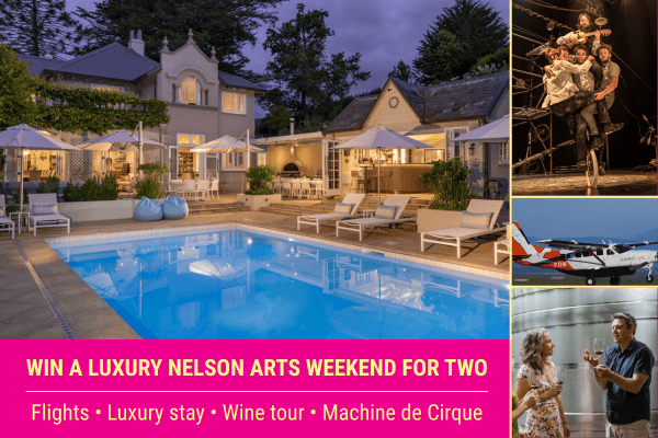 Image of pihop aretreat swimming pool with image of machine de cirque Sounds Air Plane and Win aret and wilderness